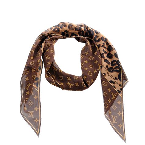 buy louis vuitton monogram scarf tag wool metal silk|louis vuitton leopard scarf.